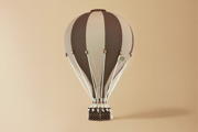 Beige & Brown Hot Air Balloon