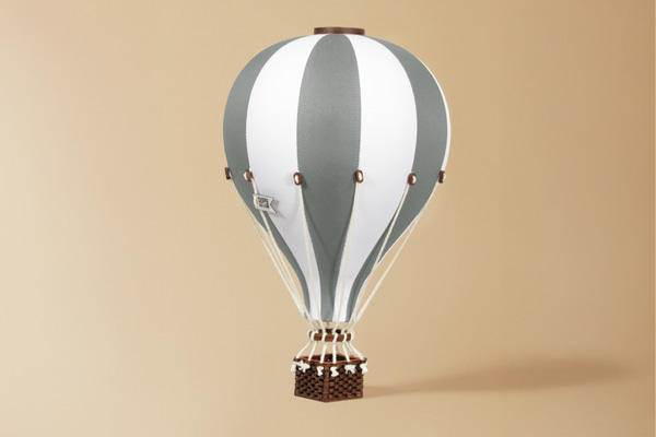 Horkovzdušný Balon Tmavě Šedý