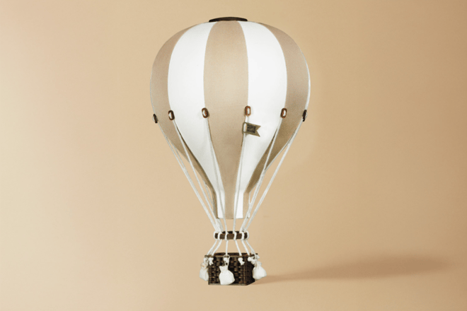 Beige & White Hot Air Balloon