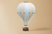 Baby Blue & Beige Hot Air Balloon
