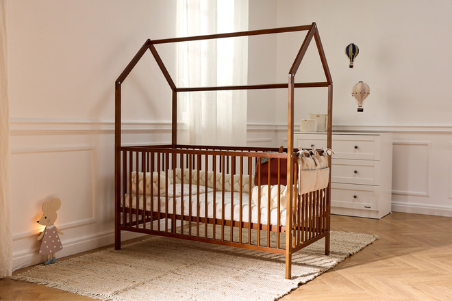 Lit Cabane Bébé Emma 70x140cm - Vintage