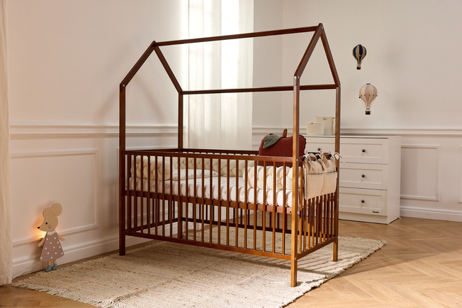 Lit Cabane Bébé Emma 70x140cm - Vintage