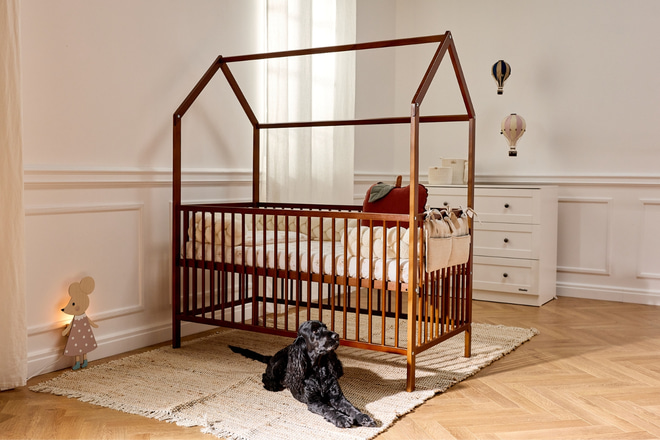Emma Babyhaus Bett 70x140cm - Vintage