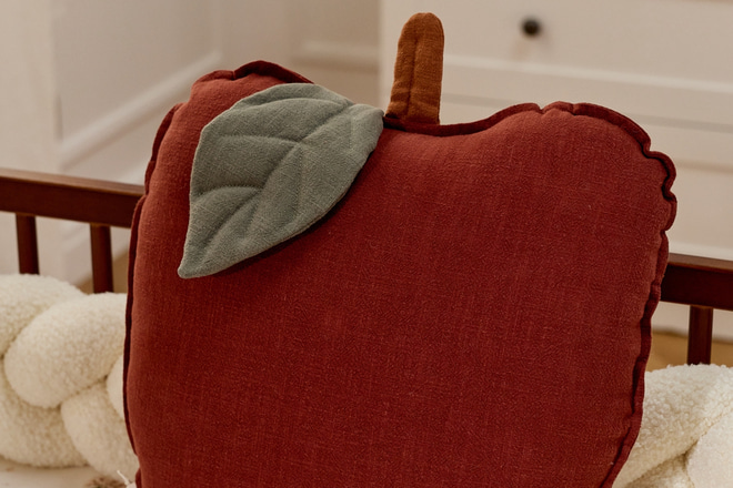 Coussin Pomme en Lin - Auburn