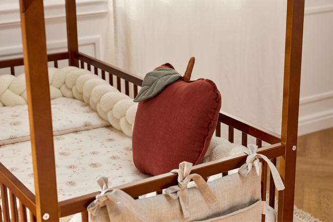 Coussin Pomme en Lin - Auburn