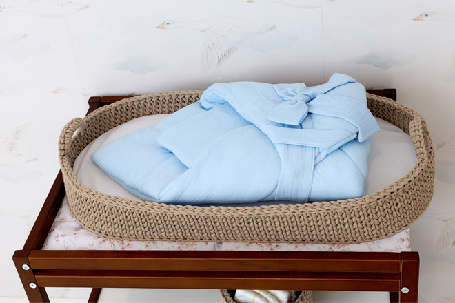Gigoteuse d'Emmaillotage en Mousseline - Baby Blue