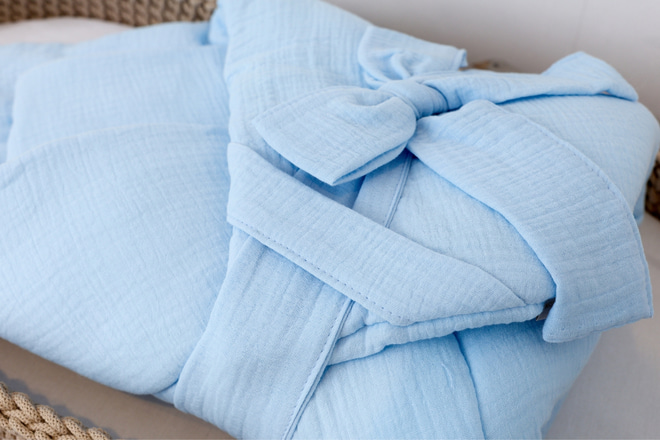 Gigoteuse d'Emmaillotage en Mousseline - Baby Blue