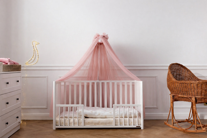 Mia Baby Bed 70x140cm - White