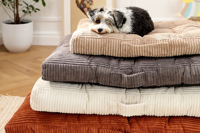 Matelas en Velours Côtelé - Graphite