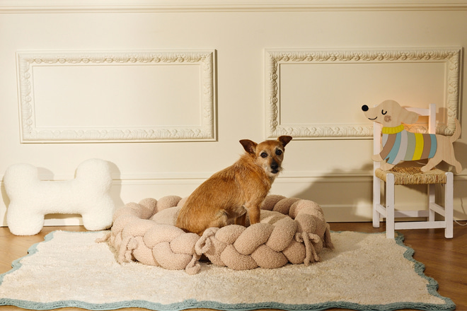 Panier Tressé Bouclé - Cappuccino