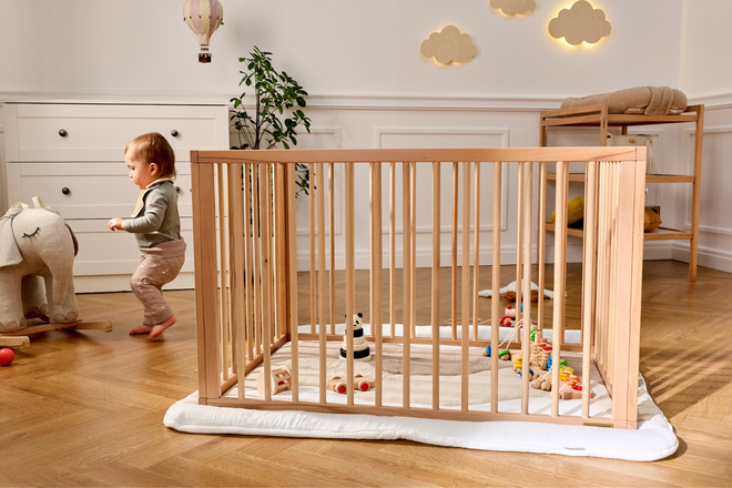 Eva Baby Playpen 70x100cm - Natural
