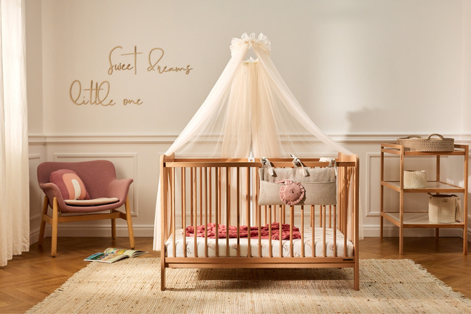 Natural Sasha Baby Bed 60x120cm