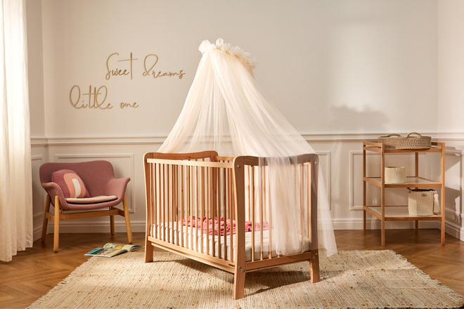 Natural Sasha Baby Bed 60x120cm