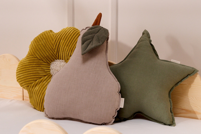 Cuscino Pera in Lino - Beige