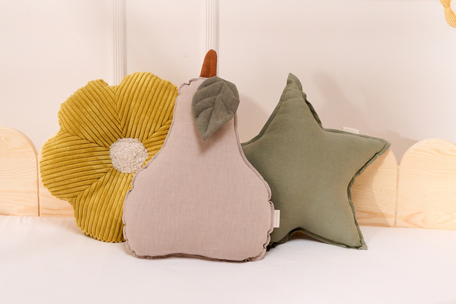 Coussin Poire en Lin - Beige