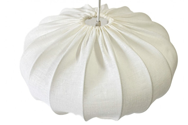 Abat-jour Méduse en lin blanc