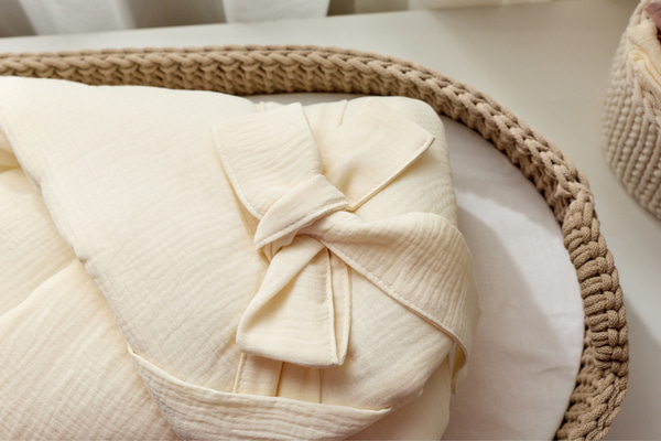 Babyschlafsack aus Musselin - Creme