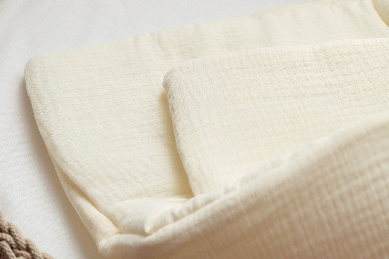 - Gigoteuse d'Emmaillotage en Mousseline - Crème - Blanc (Mon Lit Cabane) - Image 3