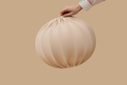 Kulaté stínidlo z bavlny Latte