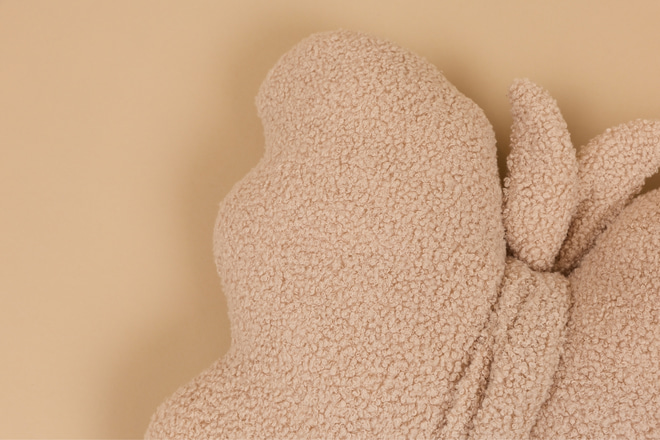 Schmetterling Bouclé Kissen - Beige