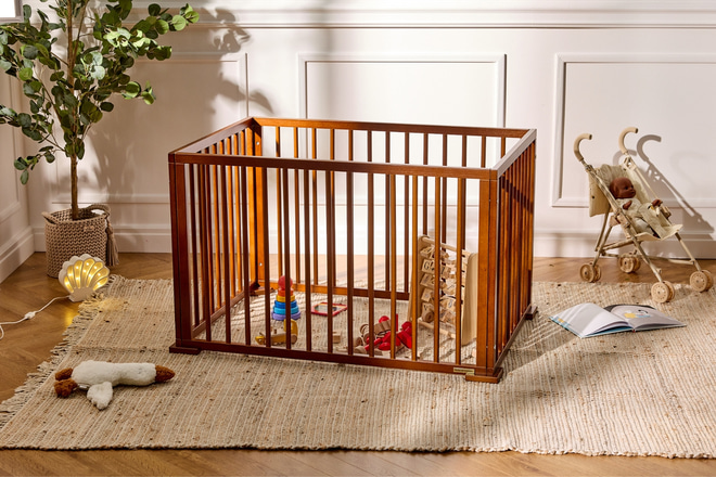 Eva Baby-Spielzaun 70x100cm - Vintage