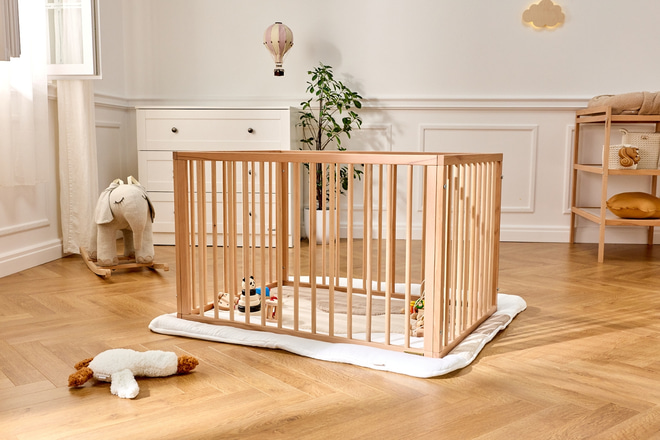 Eva Baby Playpen 70x100cm - Natural