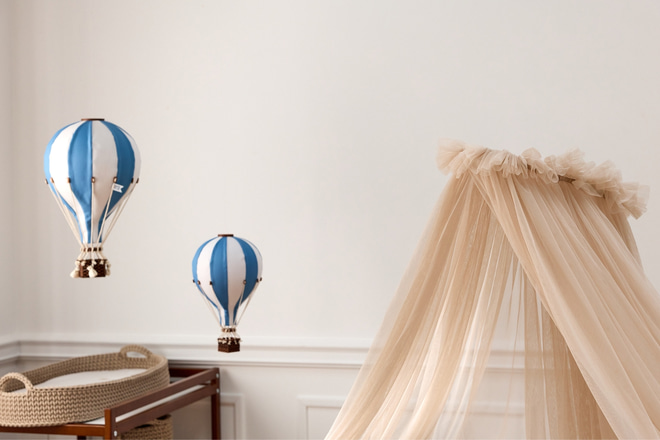 Cielo de cama de tul Beige Cálido - con Estructura