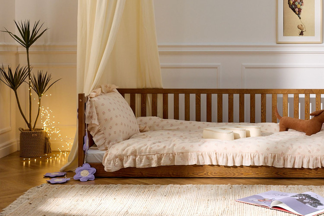 Guirlanda de Flores de Linho - Violetas