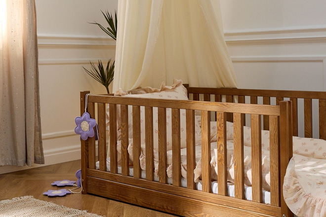 Linen Flower Garland - Purple