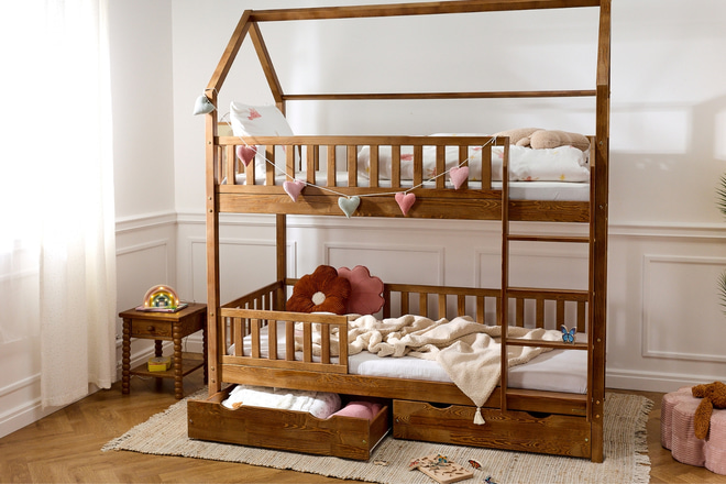 Vintage Bunk Bed L Premium 20cm 90x190cm