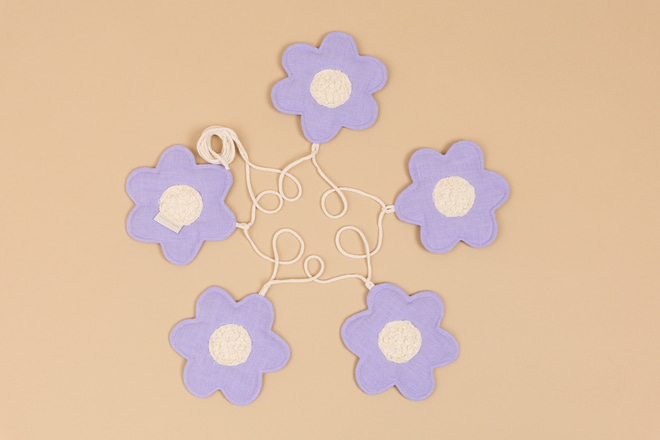 Guirlande Fleurs en Lin - Violette