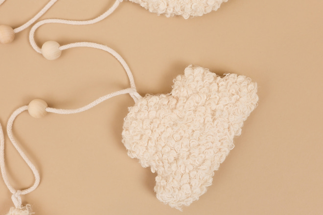 Vanilla Bouclé Garland