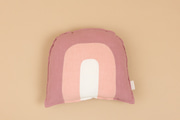 Cuscino Arcobaleno in Lino Rosa Pastello