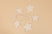 Ghirlanda in lino - Stella Naturale