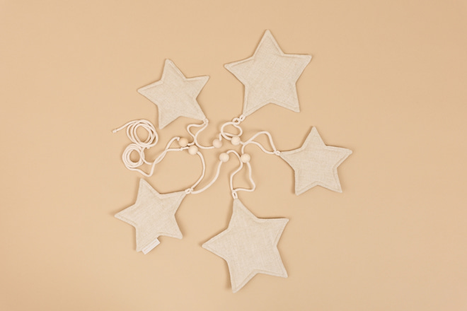 Linen Garland - Natural Star