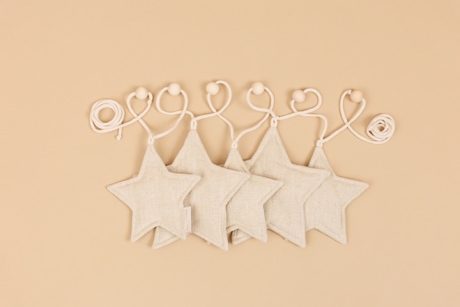Linen Garland - Natural Star