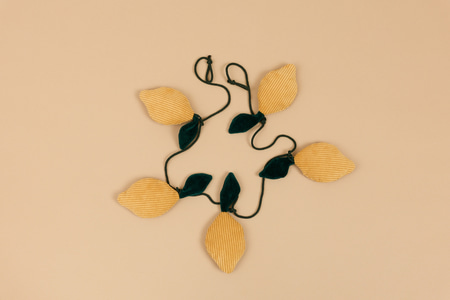 Guirlande en Velours - Citron