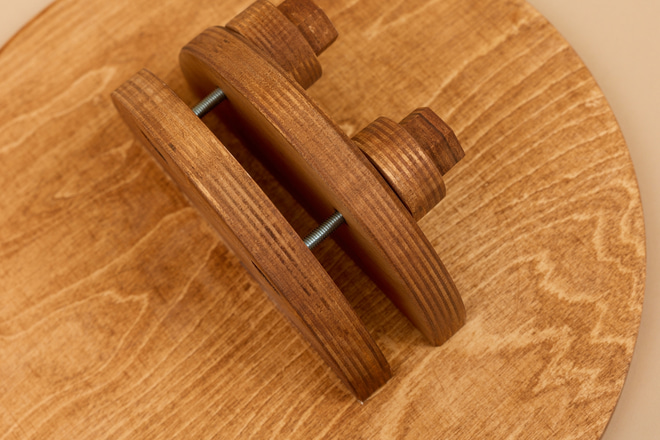 Tavoletta Rotonda in Legno - Vintage