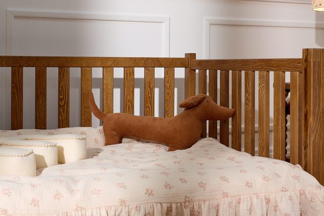 Coussin Teckel en Velours Côtelé