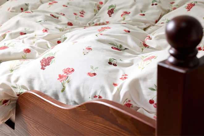 Housse de Couette en Satin de Coton - Wild Orchard - 140x200