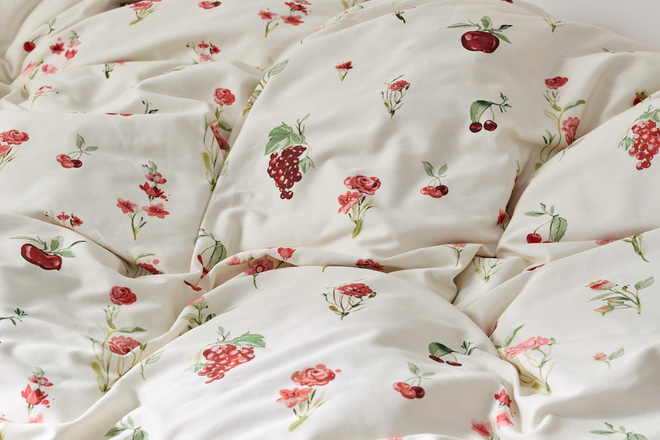 Juego de cama en algodón satinado Wild Orchard 140x200cm