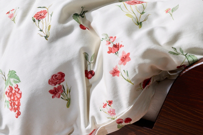 Housse de Couette en Satin de Coton - Wild Orchard - 140x200