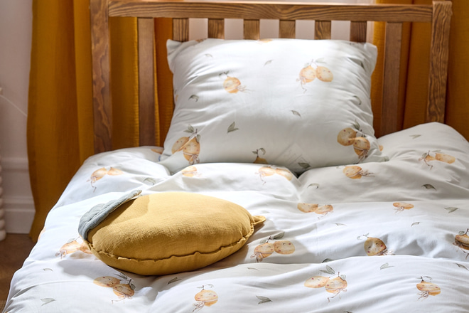 Polštář Citron z lnu – Žlutý