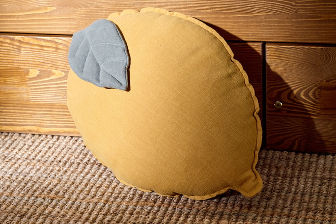 Cojín Limón de Lino - Amarillo