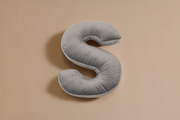 Letter Cushion S - Grey