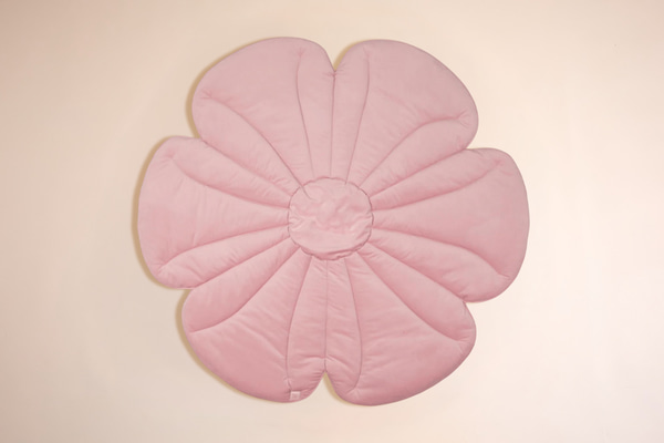 TeppichRosa Blumen-Velours