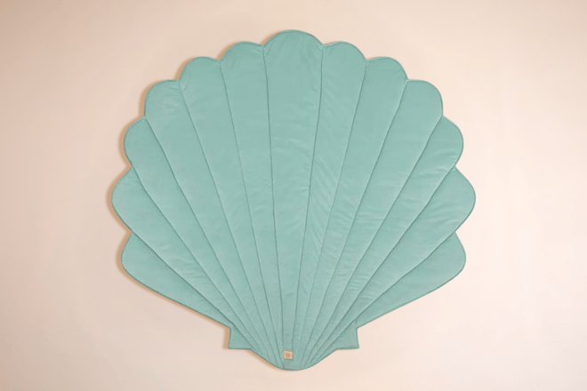 Alfombra Concha Mint de Terciopelo