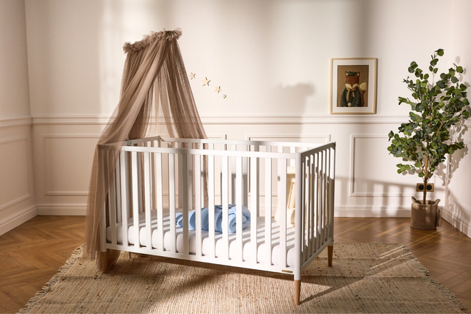 Cielo de cama de tul Taupe - con Estructura