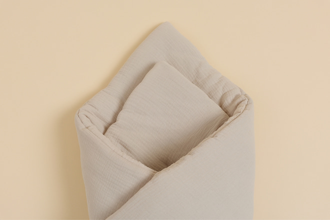 Gigoteuse d'Emmaillotage en Mousseline - Beige