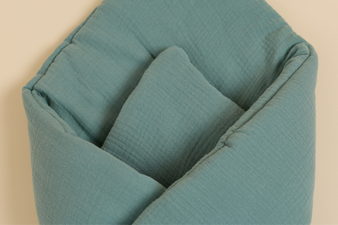 Babyschlafsack aus Musselin - Oliv